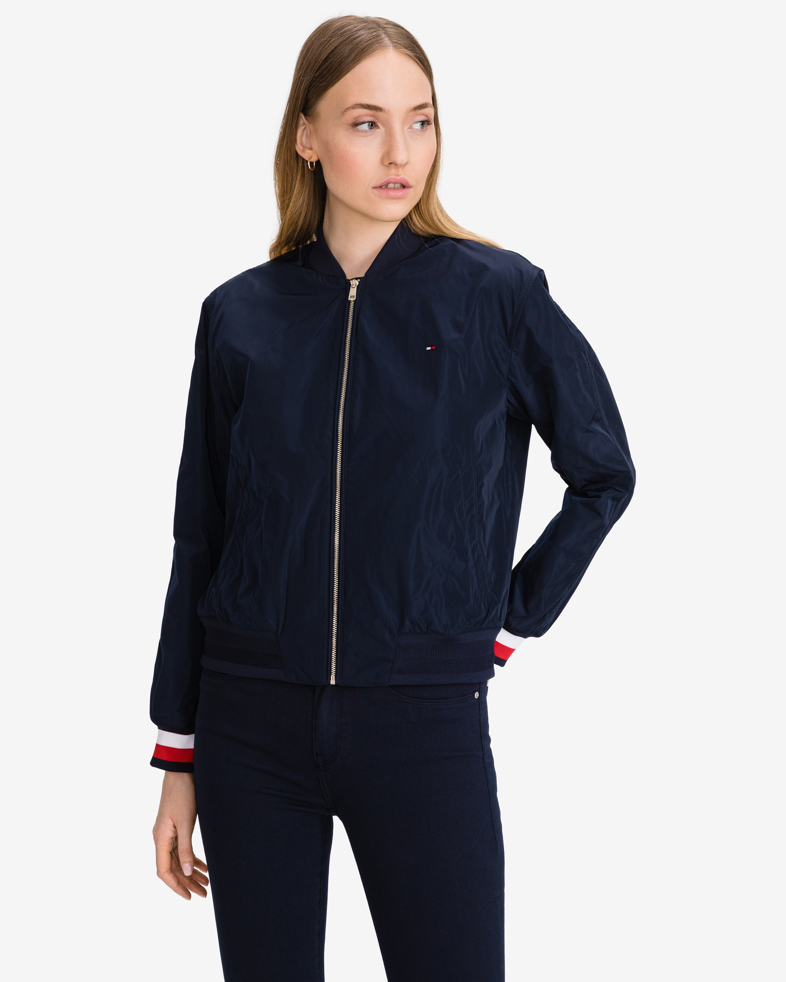 Obrázok Essential Bomber Bunda Tommy Hilfiger | Modrá | Dámske | L