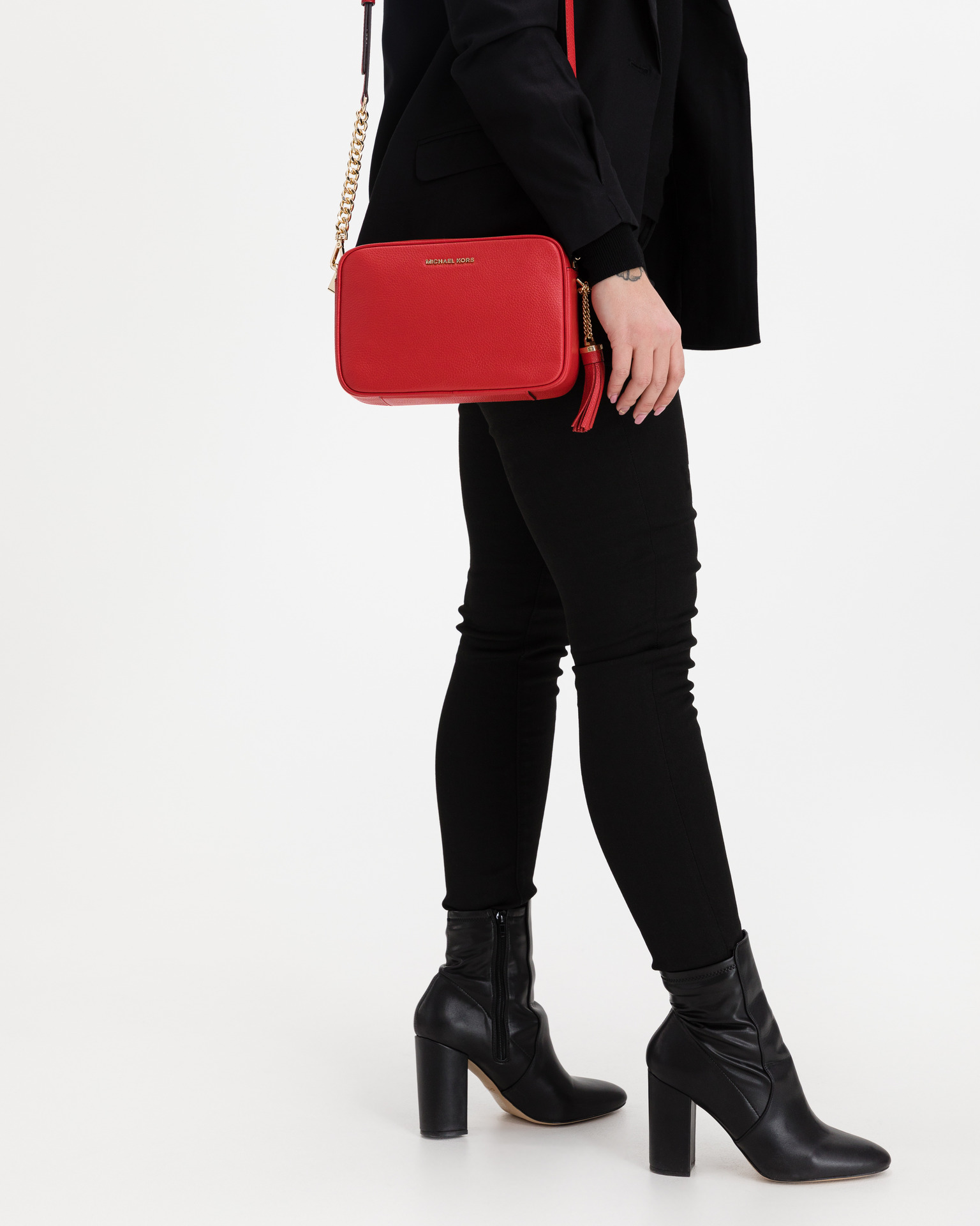 Michael Kors Ginny Leather Crossbody Bag : : Shoes & Handbags