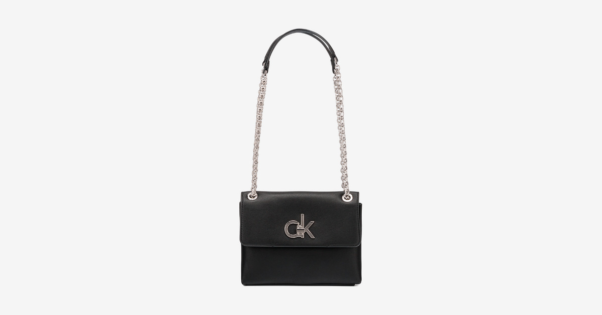 Calvin Klein Jeans RE-LOCK SHOULDER BAG MD Black - Fast delivery