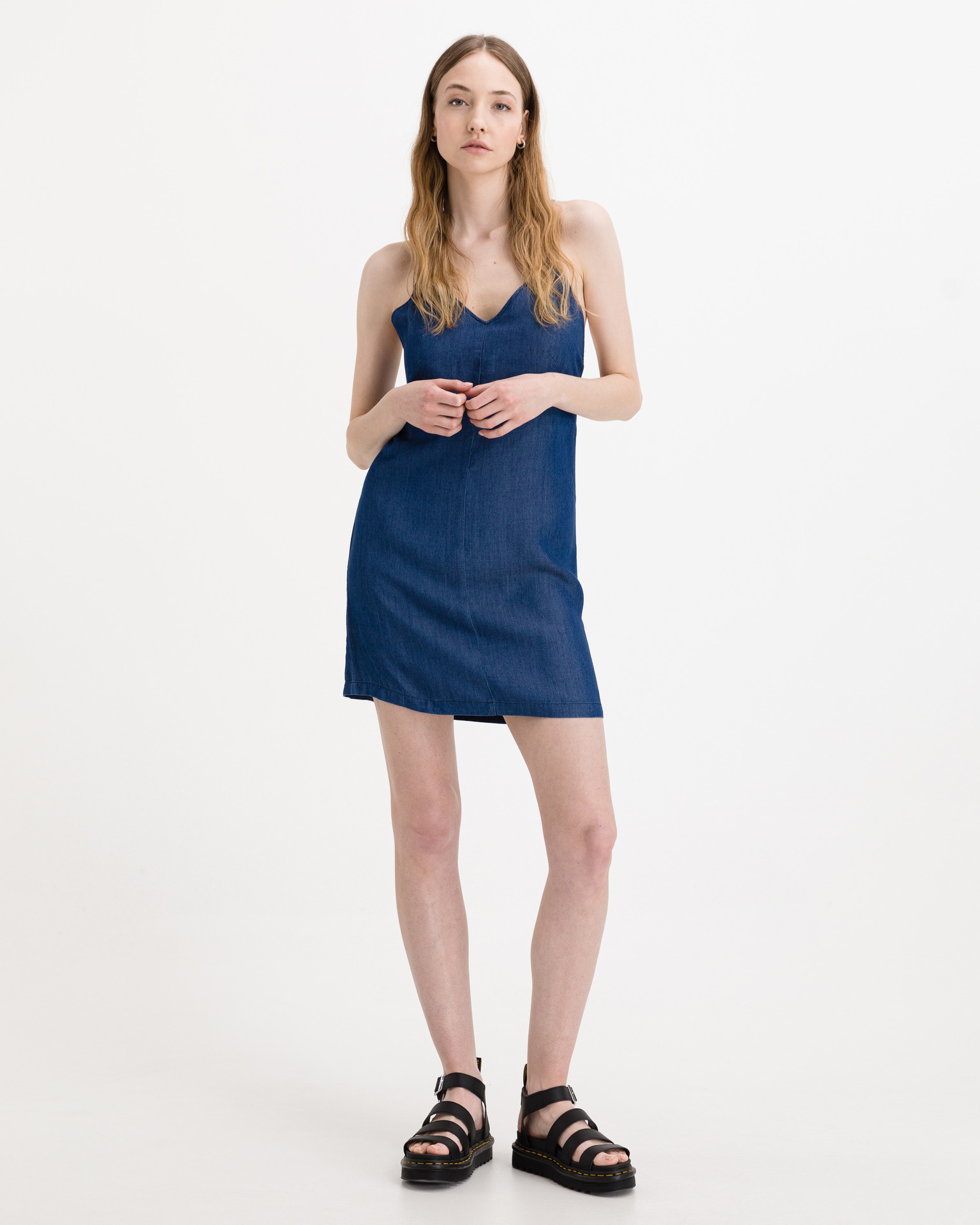 Buy Pepe Jeans Kids Light Blue Solid Full Sleeves Denim Dress for Girls  Clothing Online @ Tata CLiQ