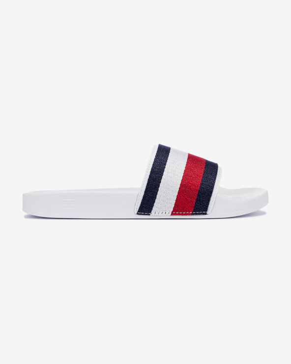 Tommy Hilfiger Shimmery Ribbon Pool  Papuci Alb