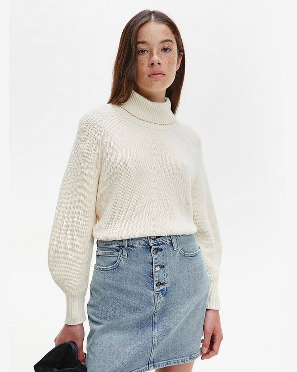 Calvin Klein Oversized Premium Pullover Weiß