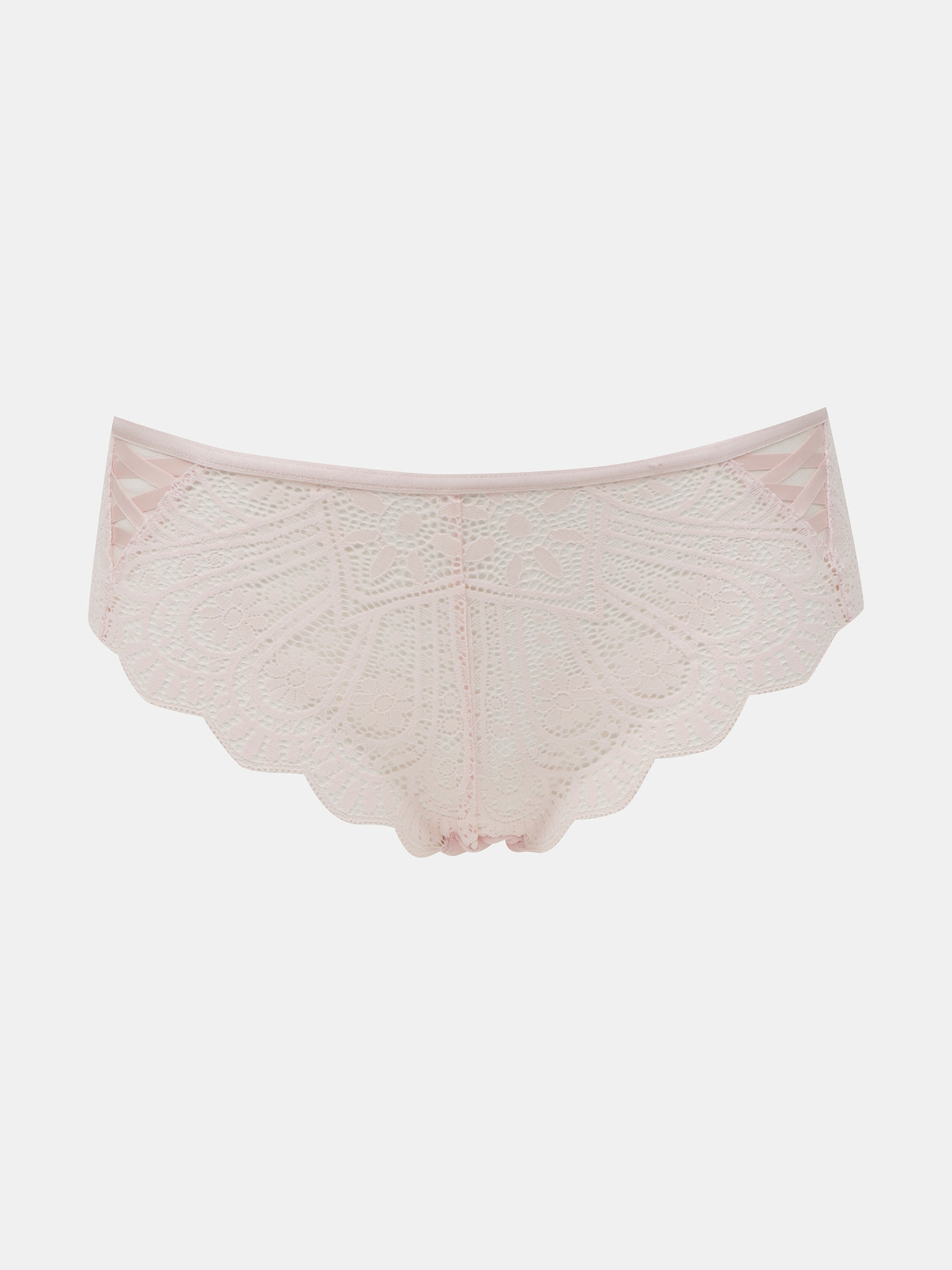 Fotografie Světle růžové krajkové kalhotky DORINA - XS