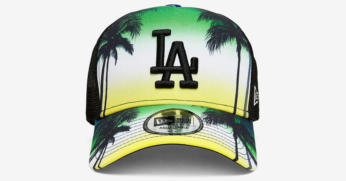 New Era LA Dodgers Summer City A-Frame Trucker Cap Black