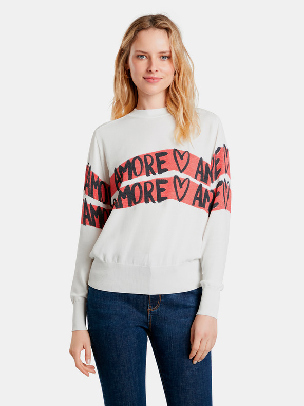 Desigual Amore Amore Pullover Weiß