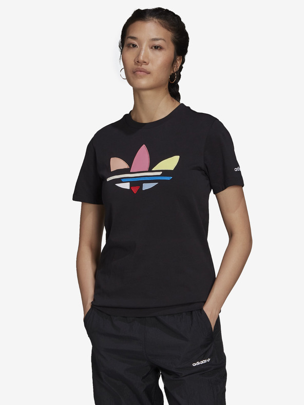 adidas Originals Adicolor Shattered Trefoil T-shirt Schwarz