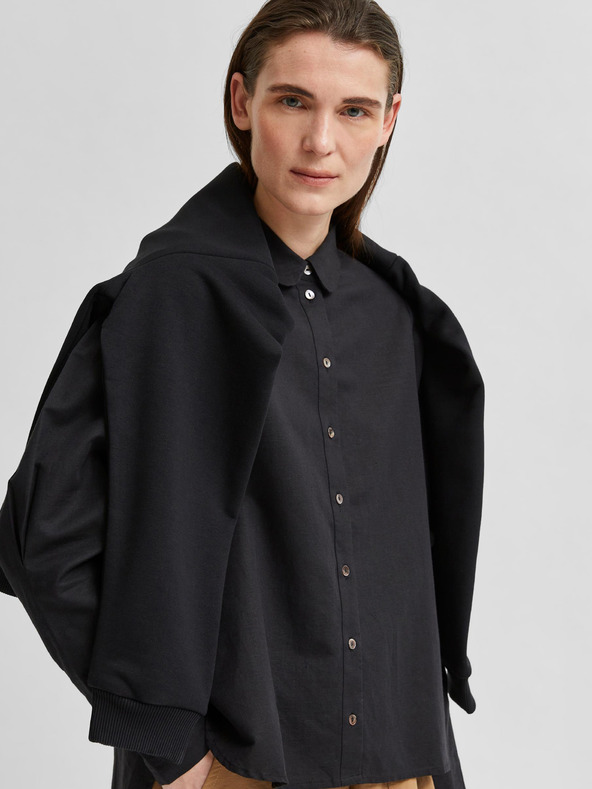 Selected Femme Sybilla Shirt Negro