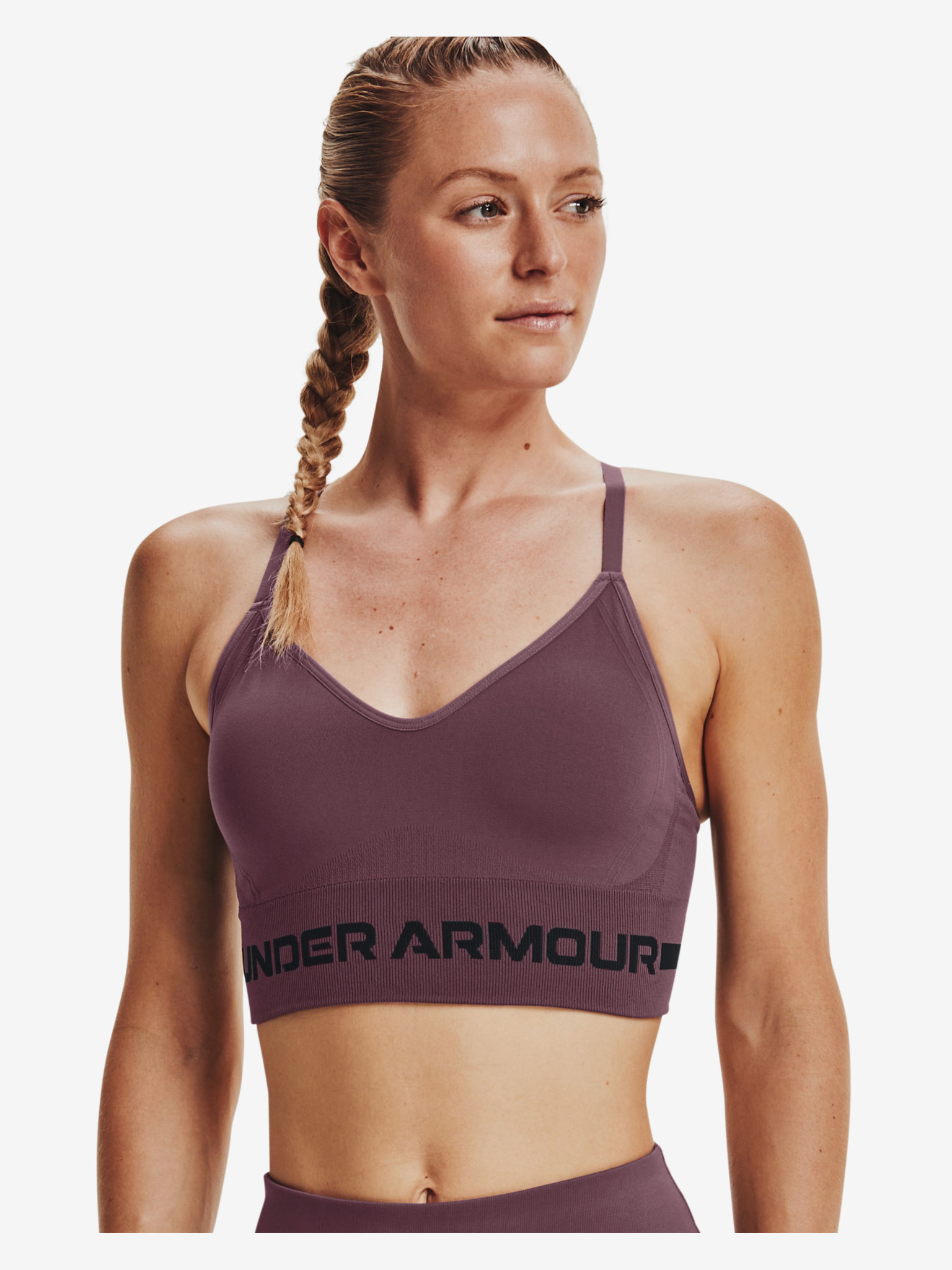 Obrázok Seamless Low Long Sports Podprsenka Under Armour | Fialová | Dámske | S