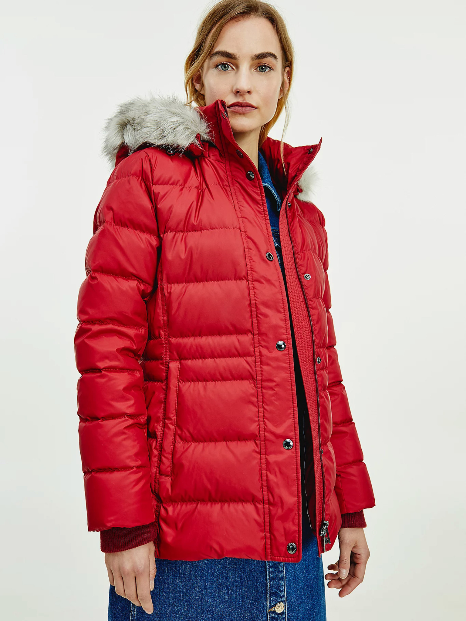 Zimní bunda Tommy Hilfiger | Červená | Dámské | XS