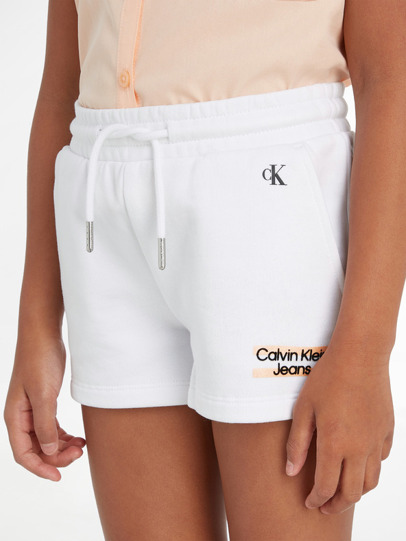 Calvin Klein Jeans Kids Shorts Blanco