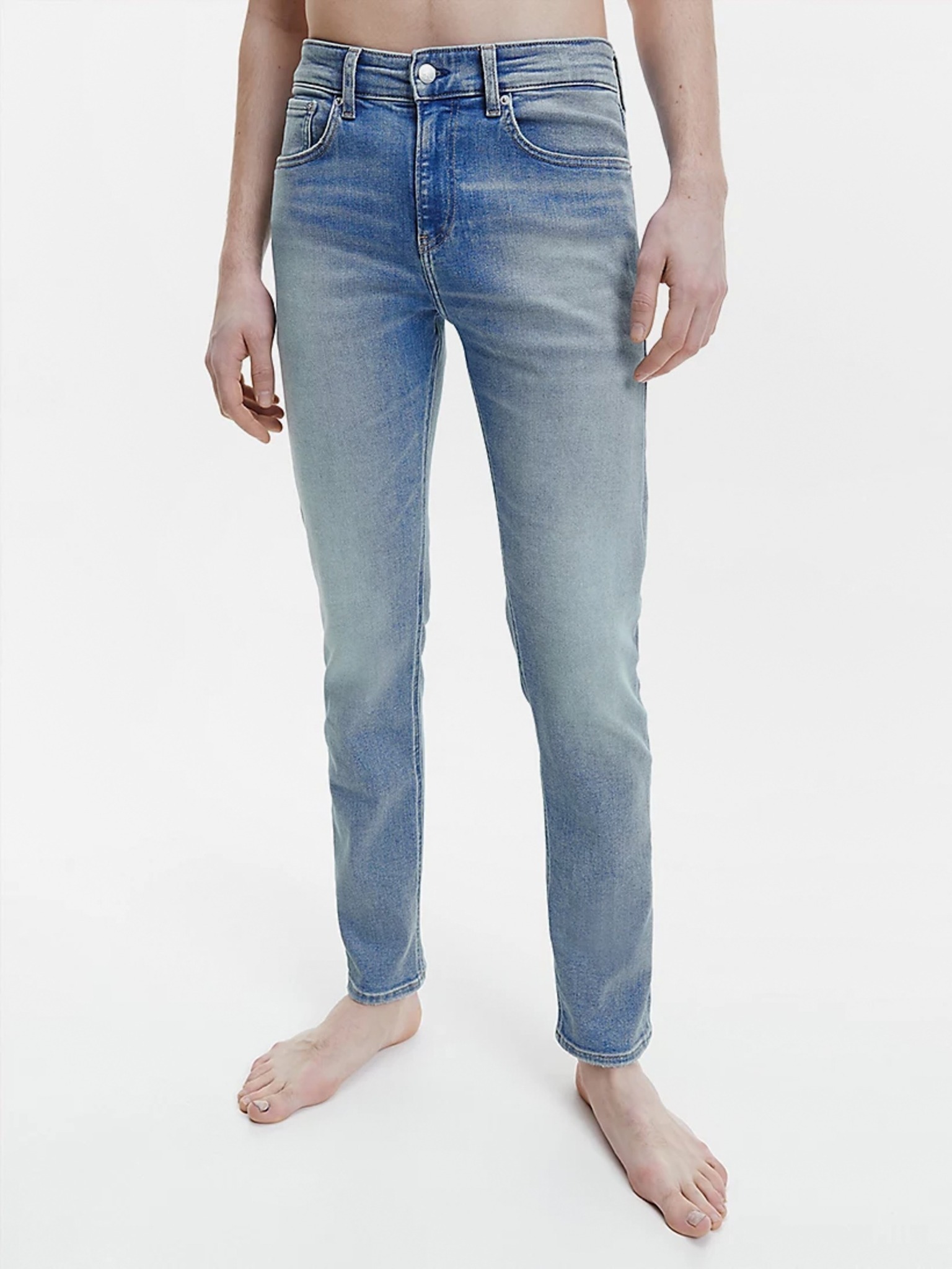 Fotografie Světle modré pánské slim fit džíny Calvin Klein Jeans - M (33/32)