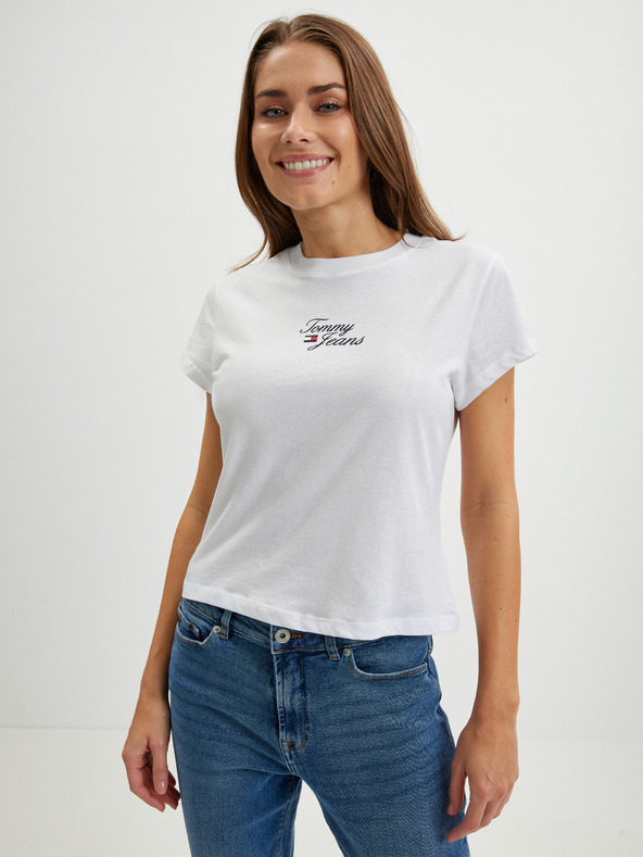 Tommy Jeans Essential Logo Koszulka Biały