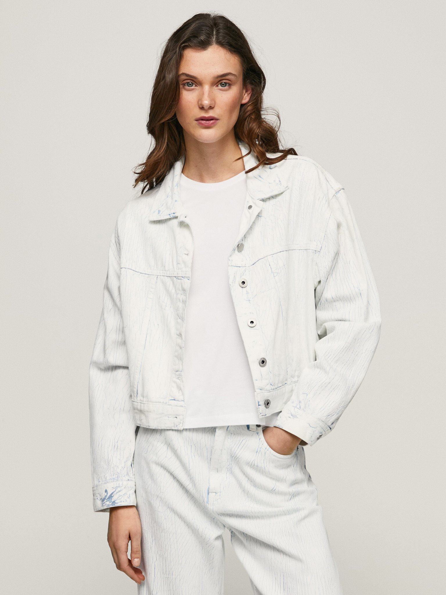 Buy PEPE White Printed Nylon Regular Fit Men's Casual Jacket | Shoppers Stop