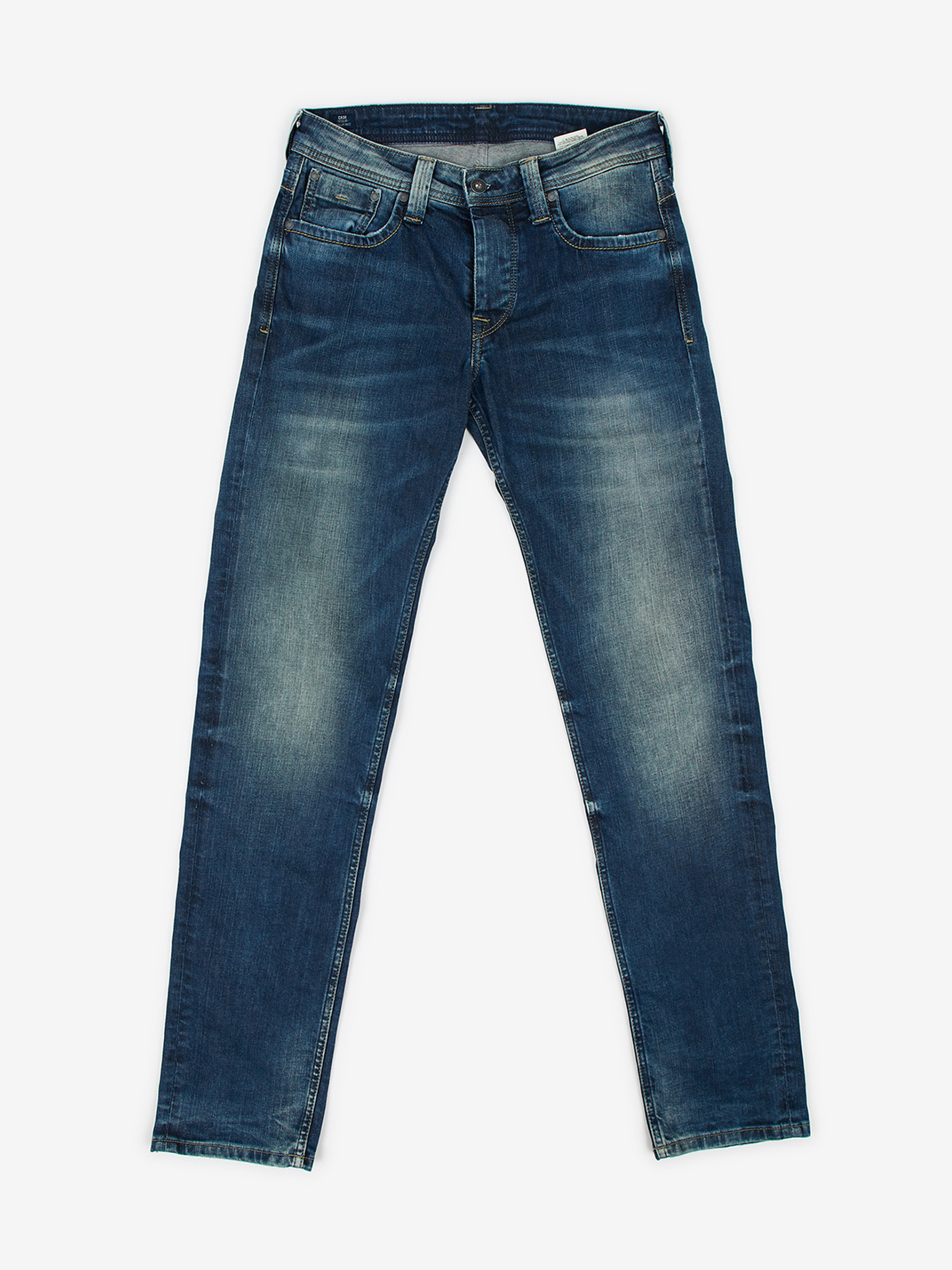 Fotografie Tmavě modré pánské straight fit džíny Pepe Jeans Kingston - XS (28/32)