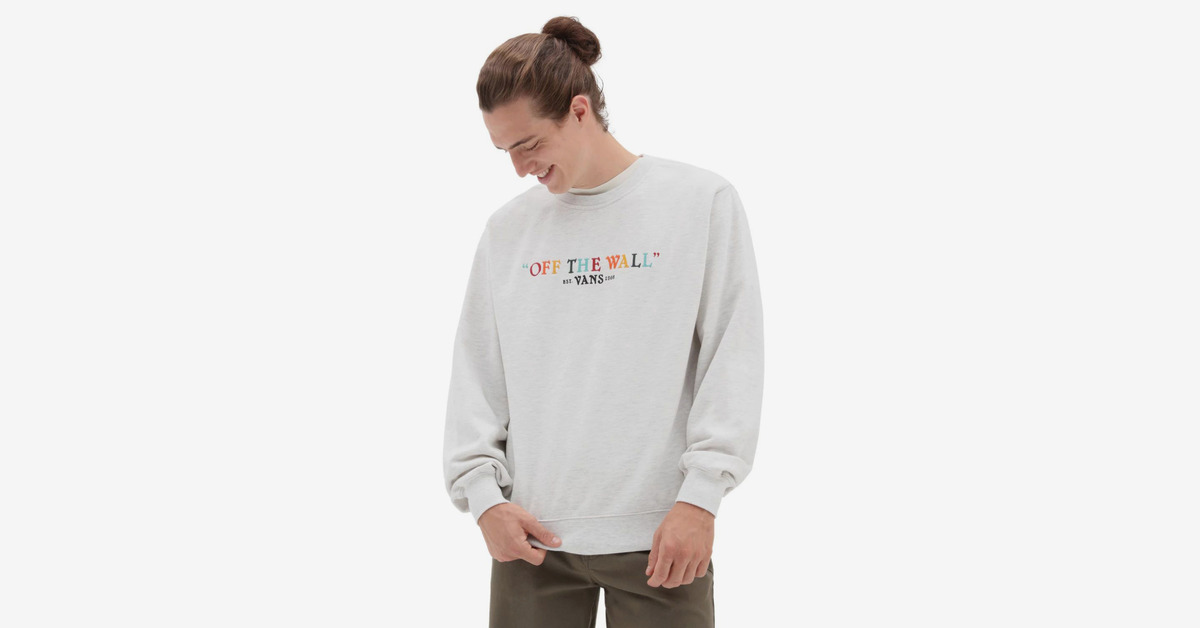 Vans rainbow hot sale sweatshirt in white