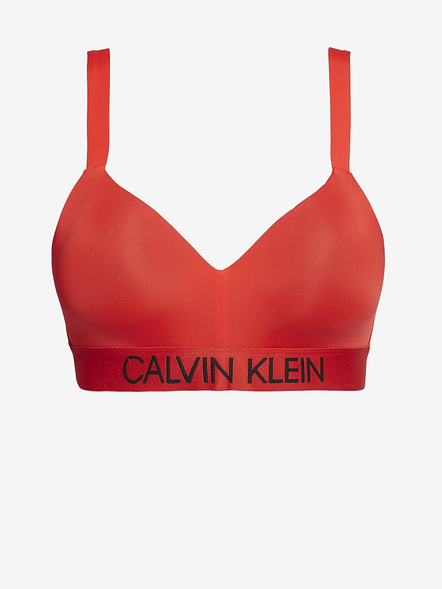 Czerwony biustonosz Calvin Klein Underwear gładki 000QF6923E.PPYX /  08720107326088 - Biustonosze damskie 