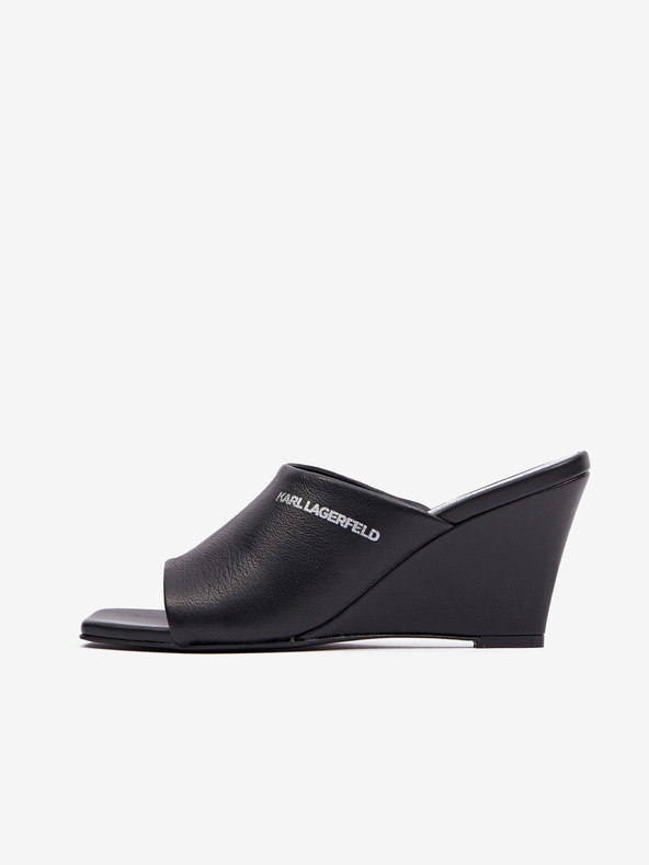 Karl Lagerfeld Rialto Open Toe Mule Pantofle Černá