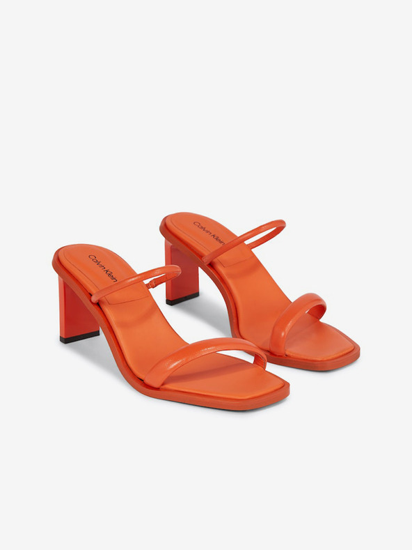 Calvin Klein Heel Mule Pantofle Oranžová