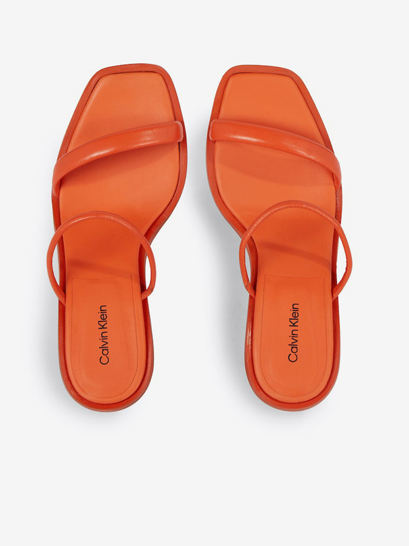 Calvin Klein Heel Mule Pantofle Oranžová