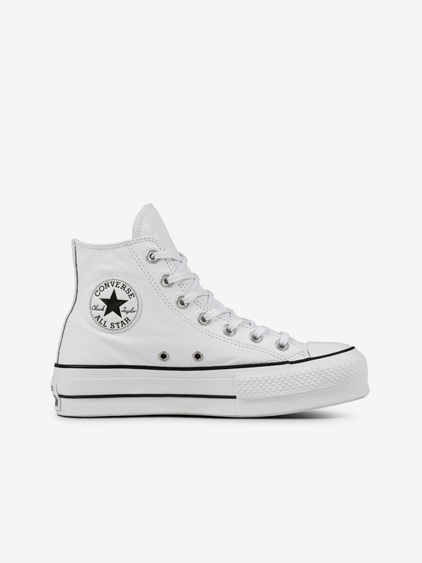 Converse Chuck Taylor All Star Lift Platform Leather Tenisky Bílá