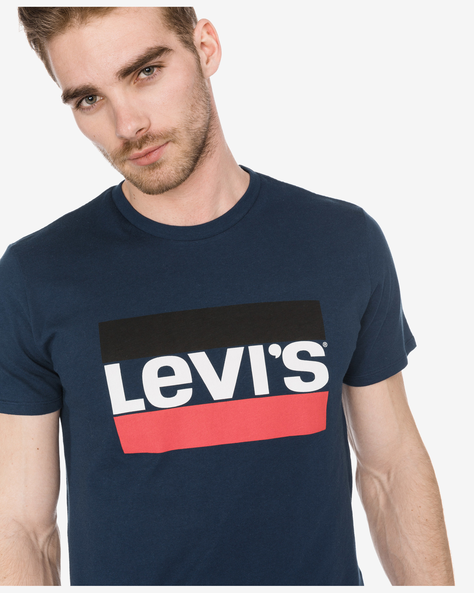 Levi's Original Housemark V-Neck T-Shirt Homme, White, XS 