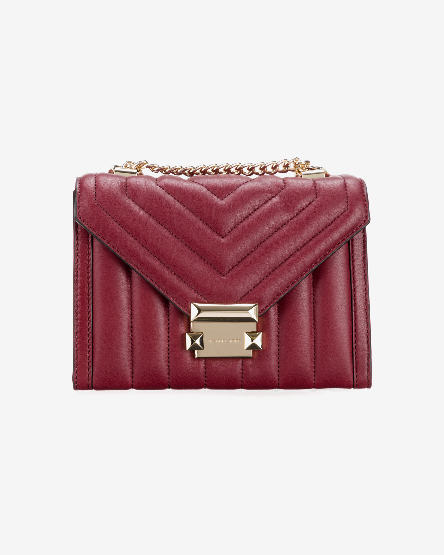 Michael Kors Bright Red Small Whitney Shoulder Bag at FORZIERI