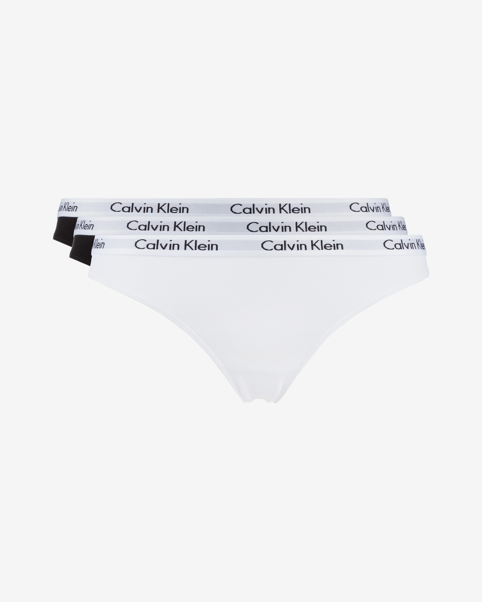 Obrázok Calvin Klein 3 Pack Thongs Black/ White XS