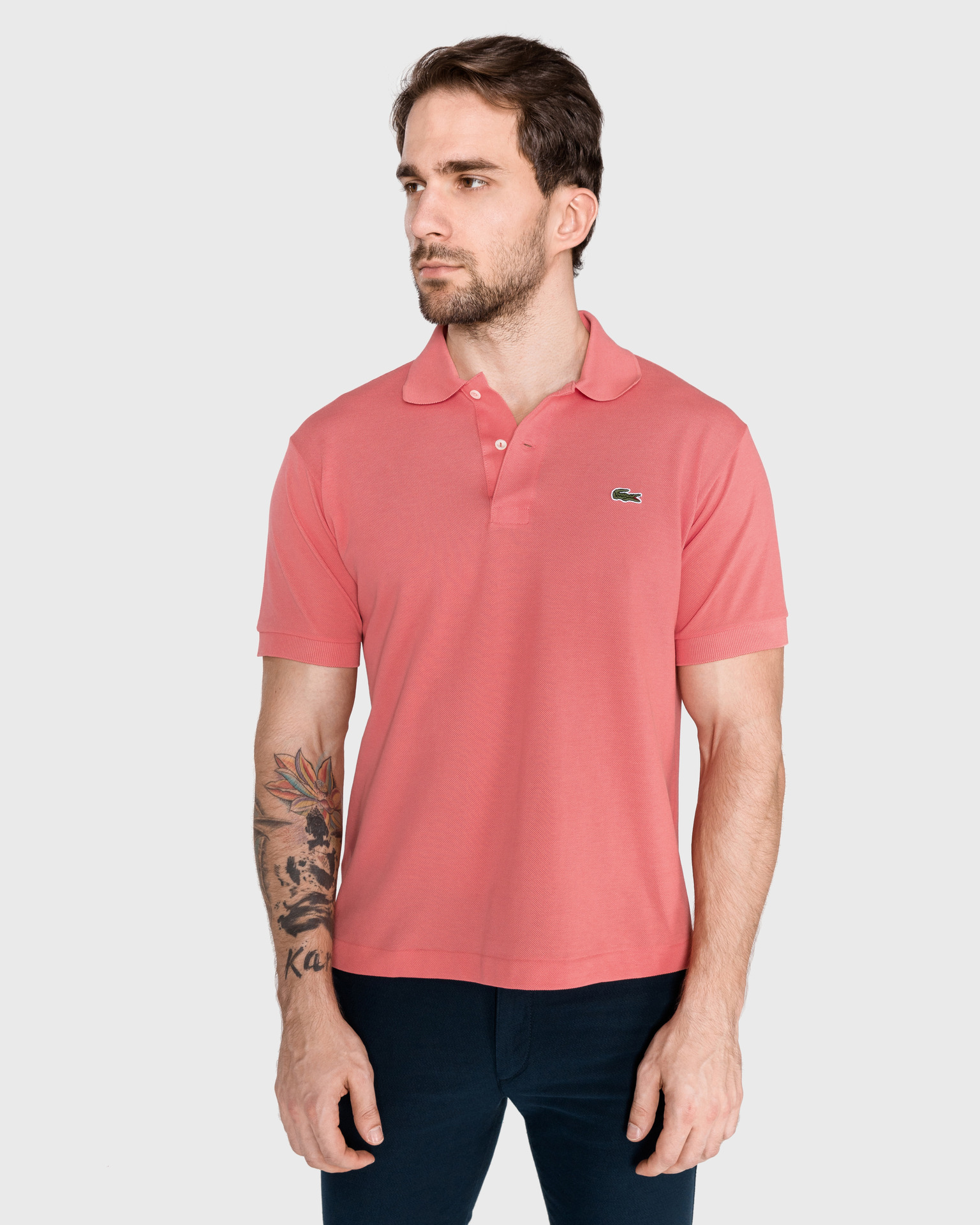 pink polo shirt lacoste
