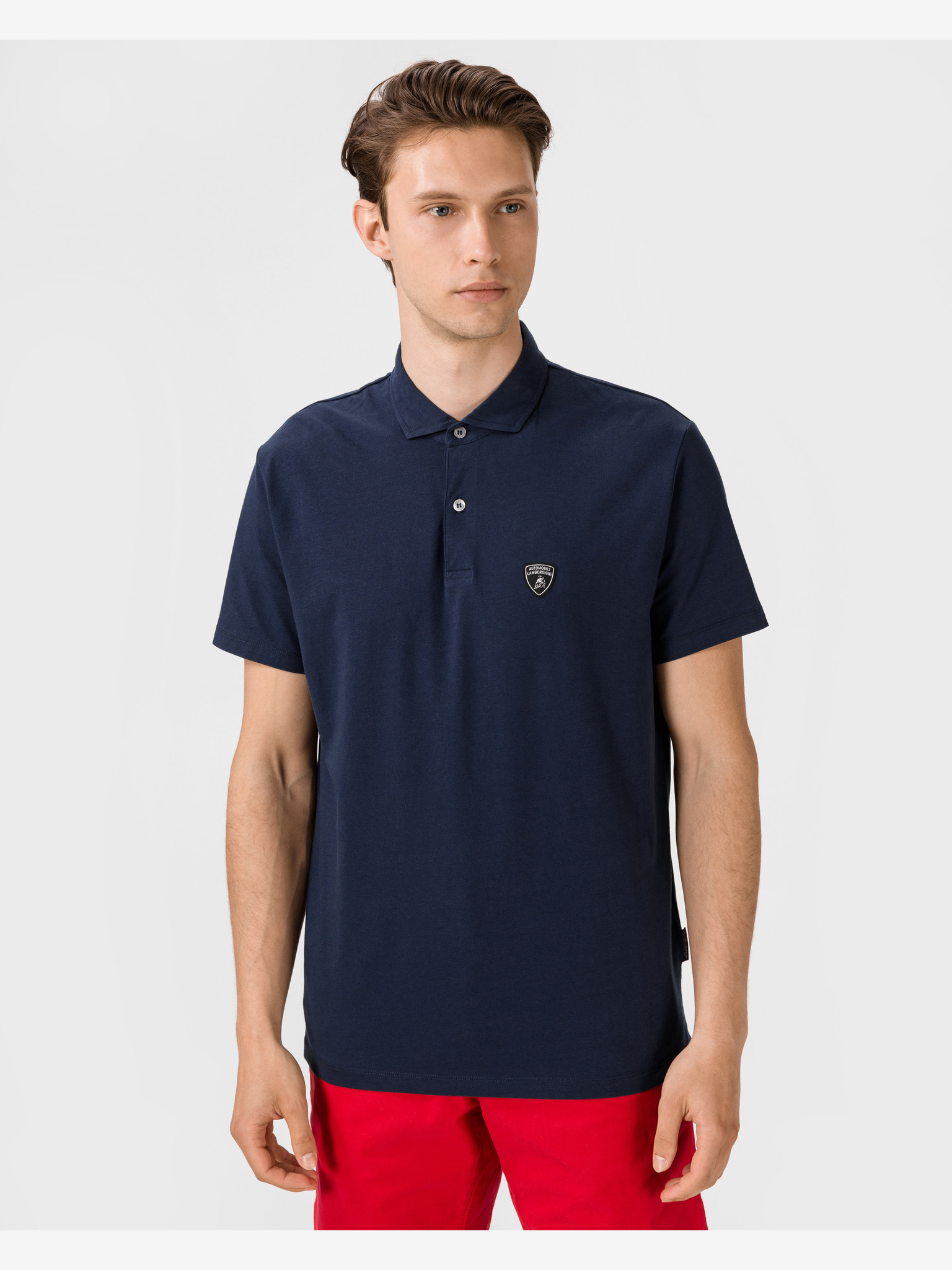 Automobili Lamborghini Cotton Polo Shirt in Dark Blue for Men Mens Clothing T-shirts Polo shirts Blue 